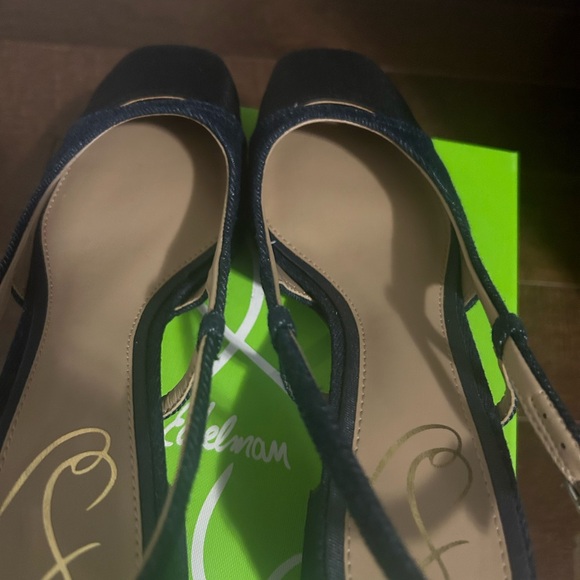 Sam Edelman Tarra Slingback Heels Blue New S 6 - Picture 5 of 10